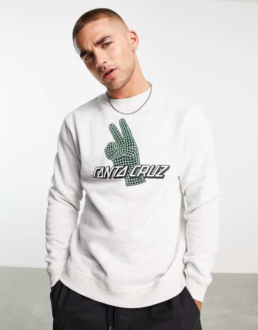 Santa Cruz – Atomic Peace Strip – Sweatshirt in Grau – exklusiv bei ASOS