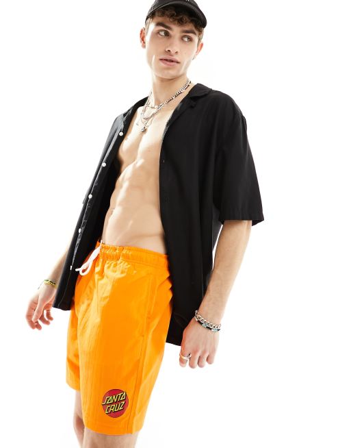 Santa Cruz – Badeshorts in Orange mit Aqua-Reveal-Technik