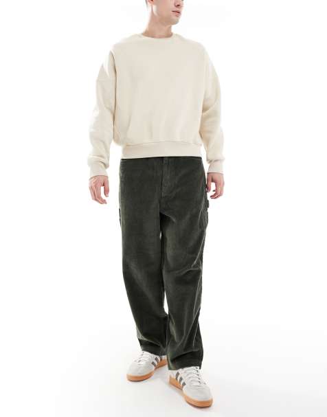 Santa Cruz baggy carpenter cord trousers in dark green