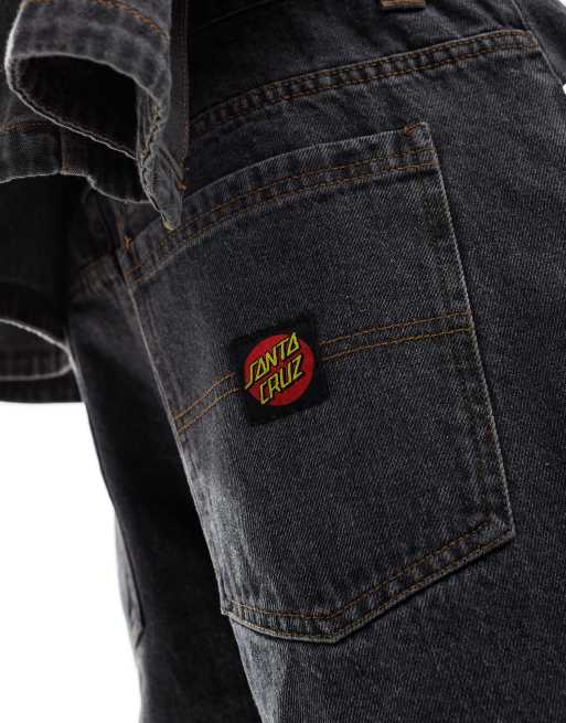 Santa Cruz baggy fit denim jeans in washed black, 4 of 5