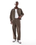 [Santa Cruz] Santa Cruz baggy fit pants in brown stripe (Part of a set) W32 Brown Hickory Stripe