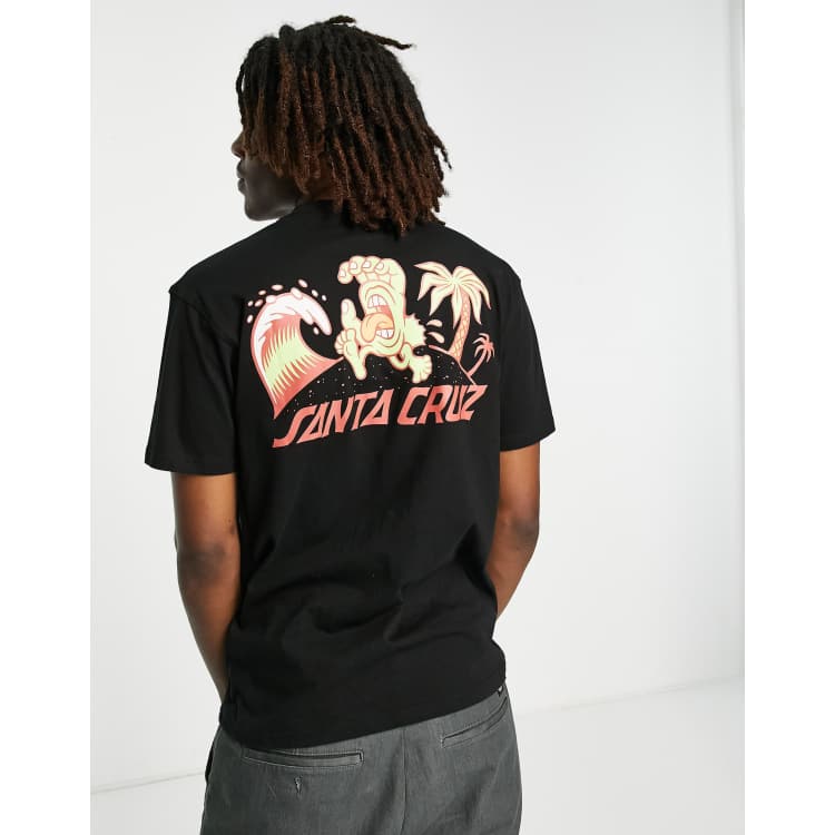 Santa Cruz beach bum hand t-shirt in black | ASOS
