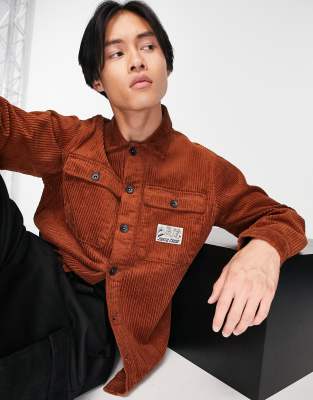 Santa Cruz Beach Bum overshirt in brown  - ASOS Price Checker