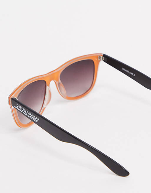 Santa Cruz – Bench – Sonnenbrille in Schwarz/Orange | ASOS