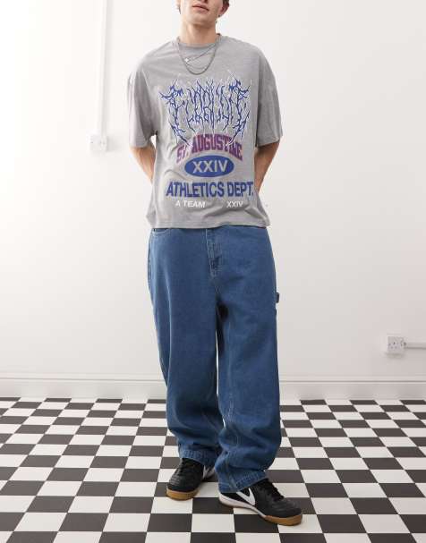 Santa Cruz Big carpenter baggy jeans in mid wash blue - view 1