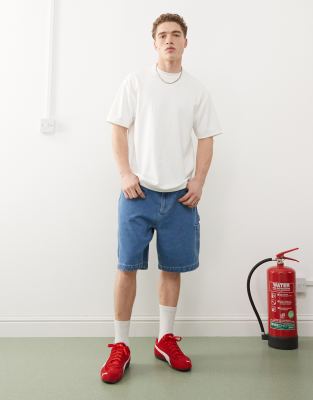 Santa Cruz Santa Cruz Big carpenter denim shorts in mid wash blue