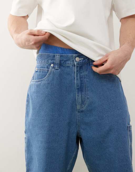 Santa Cruz Big – Carpenter-Jeansshorts in mittelblauer Waschung, 5 von 5