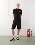 [Santa Cruz] Santa Cruz Big denim shorts in acid wash black W34 Acid wash black