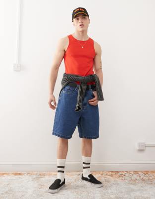 Santa Cruz Santa Cruz Big denim shorts in dark wash blue