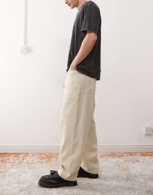 Santa Cruz - Big - Jeans ampi color crema, 3 di 5