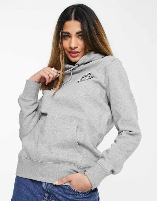 Santa Cruz – Bluza z kapturem i nadrukiem w odcieniu szarego melanżu