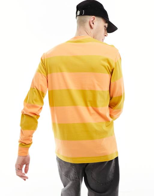 Santa Cruz bold stripe long sleeve t-shirt in orange, 3 of 4