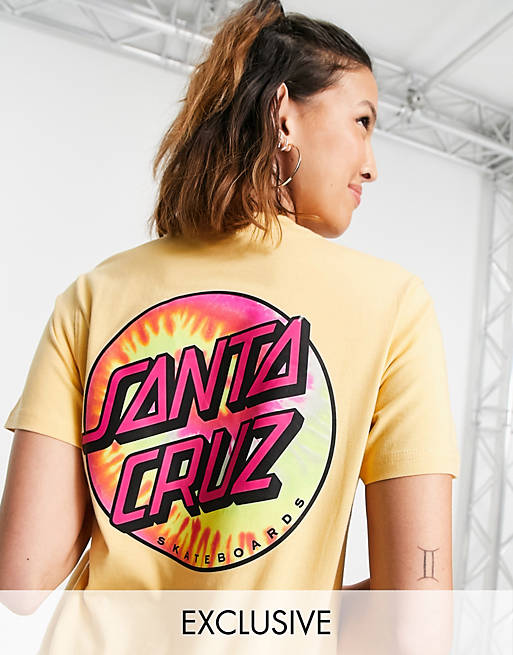 Exclusives Santa Cruz boyfriend classic dot t-shirt in peach 
