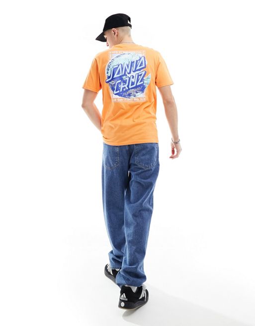 Santa Cruz – Breaker Dot – Pomarańczowy T-shirt z nadrukiem