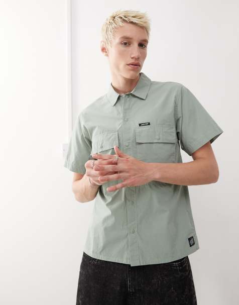 Santa Cruz - Camicia a maniche corte verde pallido - view 1