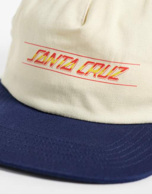 Santa Cruz cappellino snapback classico con logo sfumato a righe e visiera a contrasto multicolore, 2 di 3