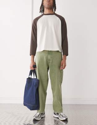 Santa Cruz Santa Cruz Carpenter Big denim jeans in washed khaki-Green