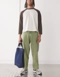 [Santa Cruz] Santa Cruz carpenter Big denim jeans in washed khaki-Green W36 Washed khaki