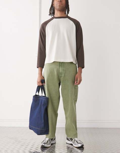 Santa Cruz - Carpenter Big - Vasket kakigrønne denimjeans - view 1