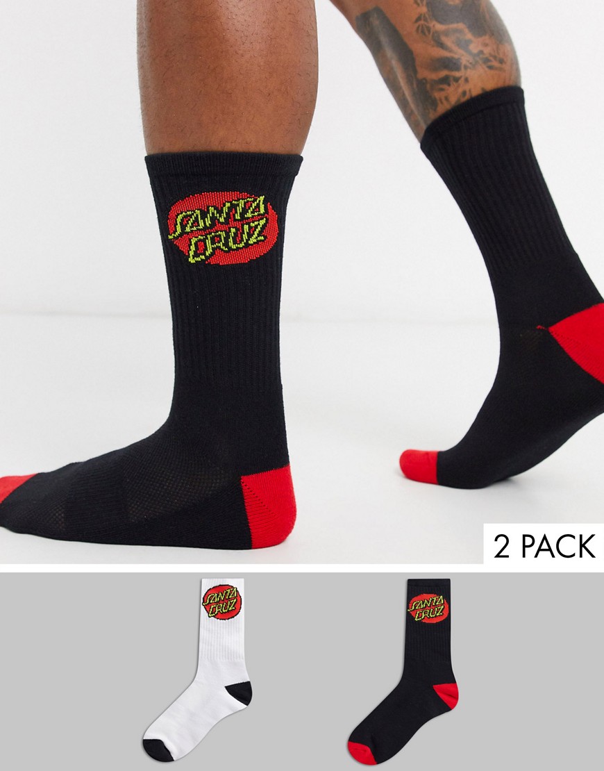 Santa Cruz Classic Dot 2-pack sock in multi