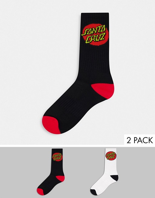 Santa Cruz Classic Dot 2-pack socks in multi