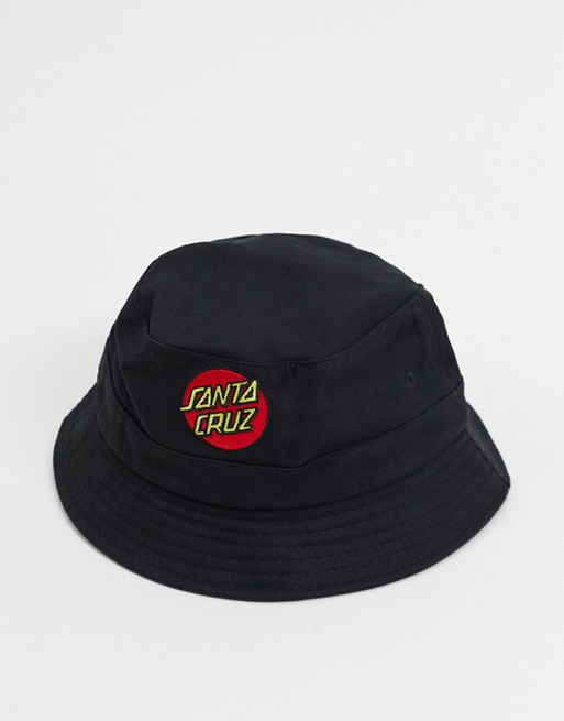 Santa Cruz Classic Dot bucket hat in black