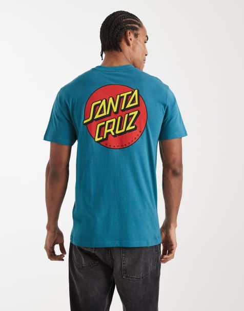 Santa Cruz logo back print t-shirt in teal