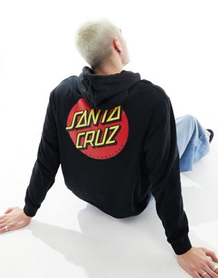 Santa Cruz classic dot hoodie in black