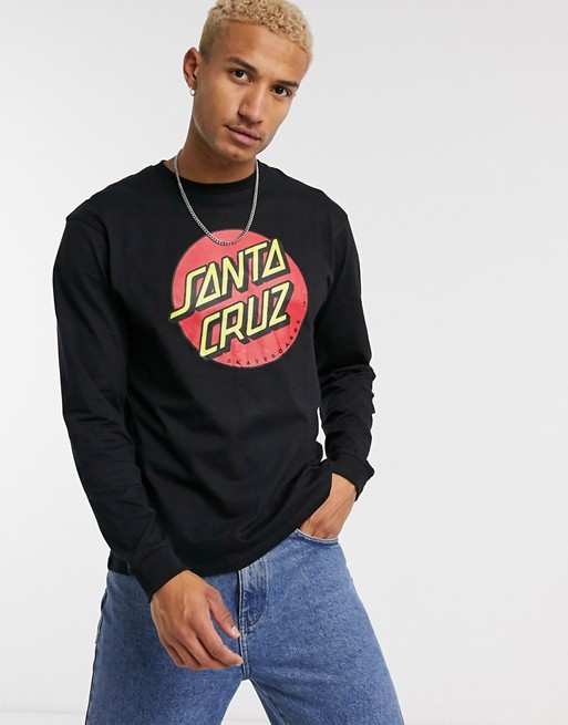 Santa Cruz Classic Dot long sleeve t-shirt in black