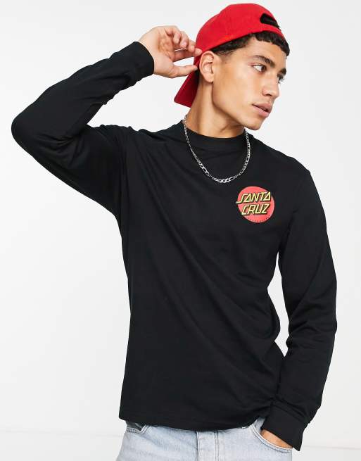 Santa Cruz classic dot long sleeve top in black ASOS