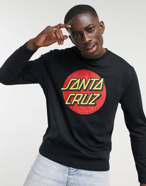 Santa Cruz Classic Dot sweatshirt in black ASOS