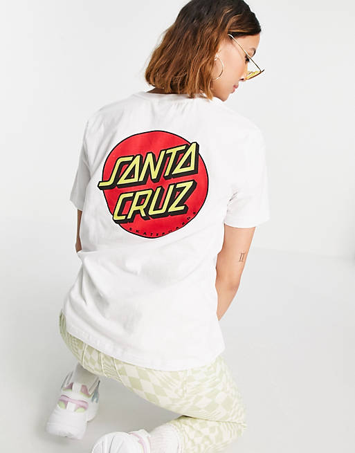  Santa Cruz classic dot t-shirt in white 