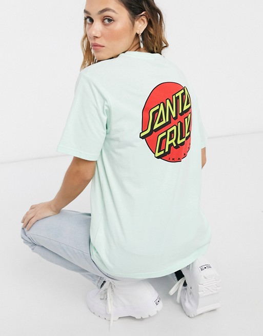 Santa Cruz Classic Dot t-shirt with back print in mint