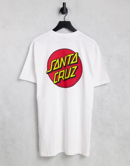 Santa Cruz – Classic Dot – Vit t-shirt