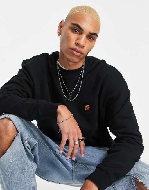 Santa Cruz - Classic Label - Sweatshirt i sort