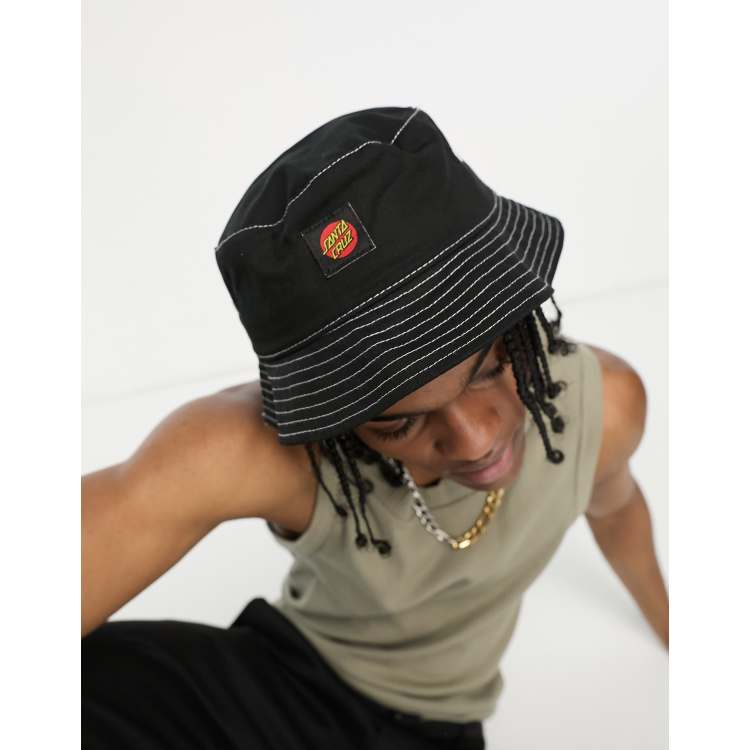 Santa Cruz classic label unisex bucket hat in black ASOS