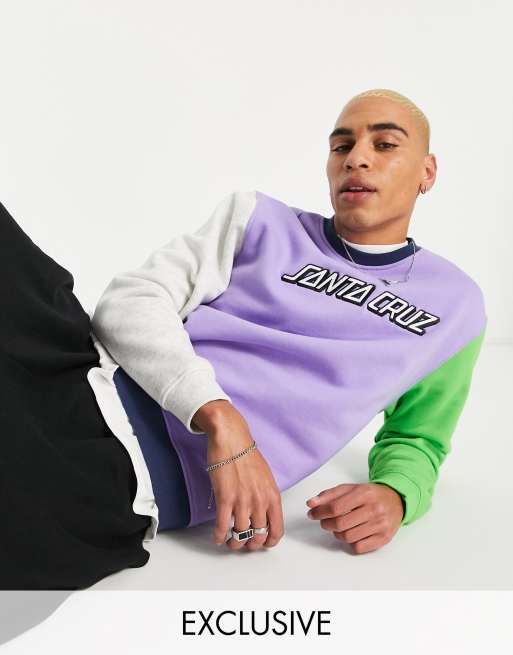 Santa Cruz classic strip colourblock sweatshirt in multi exclusive at ASOS
