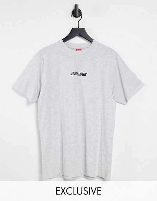 Santa Cruz classic strip t-shirt in grey exclusive at ASOS