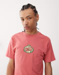 [Santa Cruz] Santa Cruz Clock Dot graphic logo t-shirt in red Chest 32-35 RED