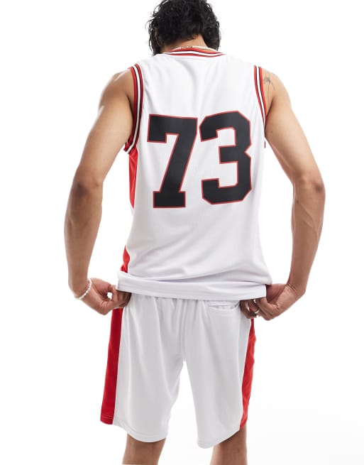 Santa Cruz co-ord mesh basketball shorts in white, 3 of 5