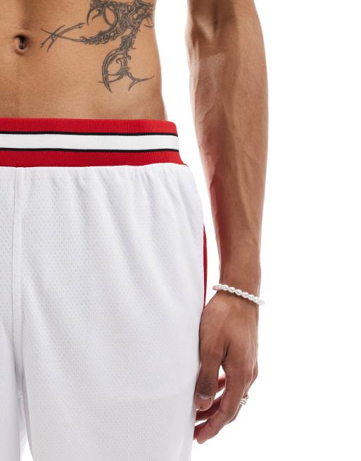 Santa Cruz co-ord mesh basketball shorts in white, 4 of 5