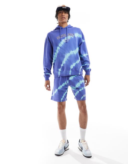 Santa Cruz co-ord tie dye hoodie in blue, 4 of 4