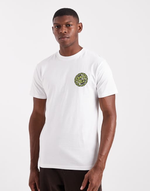 Santa Cruz crash dot logo t-shirt with back print in white, 3 of 5