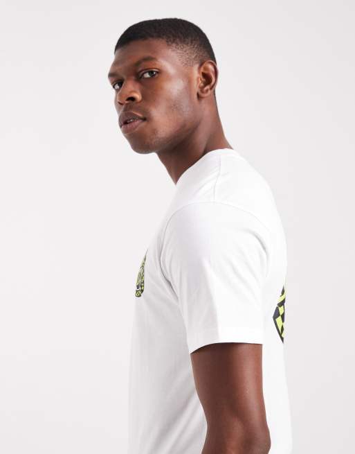 Santa Cruz crash dot logo t-shirt with back print in white, 4 of 5