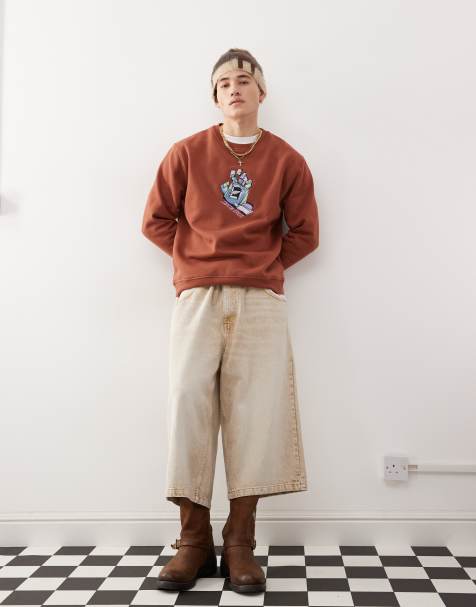 Santa Cruz crew neck sweat with embroidered chest print - view 1