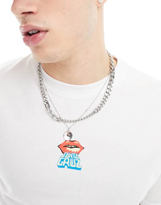 Santa Cruz Danger Zone Hvid T shirt ASOS