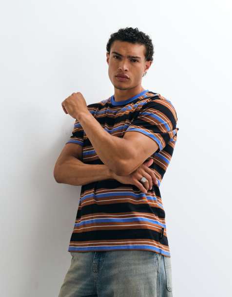 Santa Cruz Derby stripe short sleeve t-shirt in multi - view 1