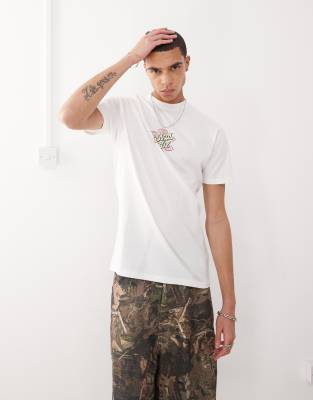 Santa Cruz Santa Cruz dot eye logo back print t-shirt in white-Green