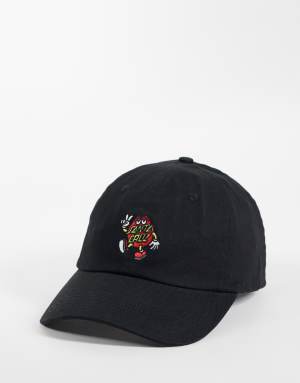 Santa Cruz dot guy logo graphic cap in black