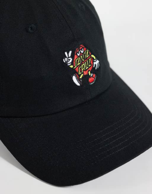 Santa Cruz dot guy logo graphic cap zwart, 2 van 3
